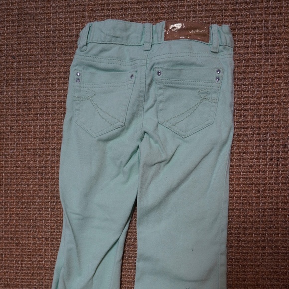Girls Size 4 The Children's Place Green Jeans - Picture 3 of 4